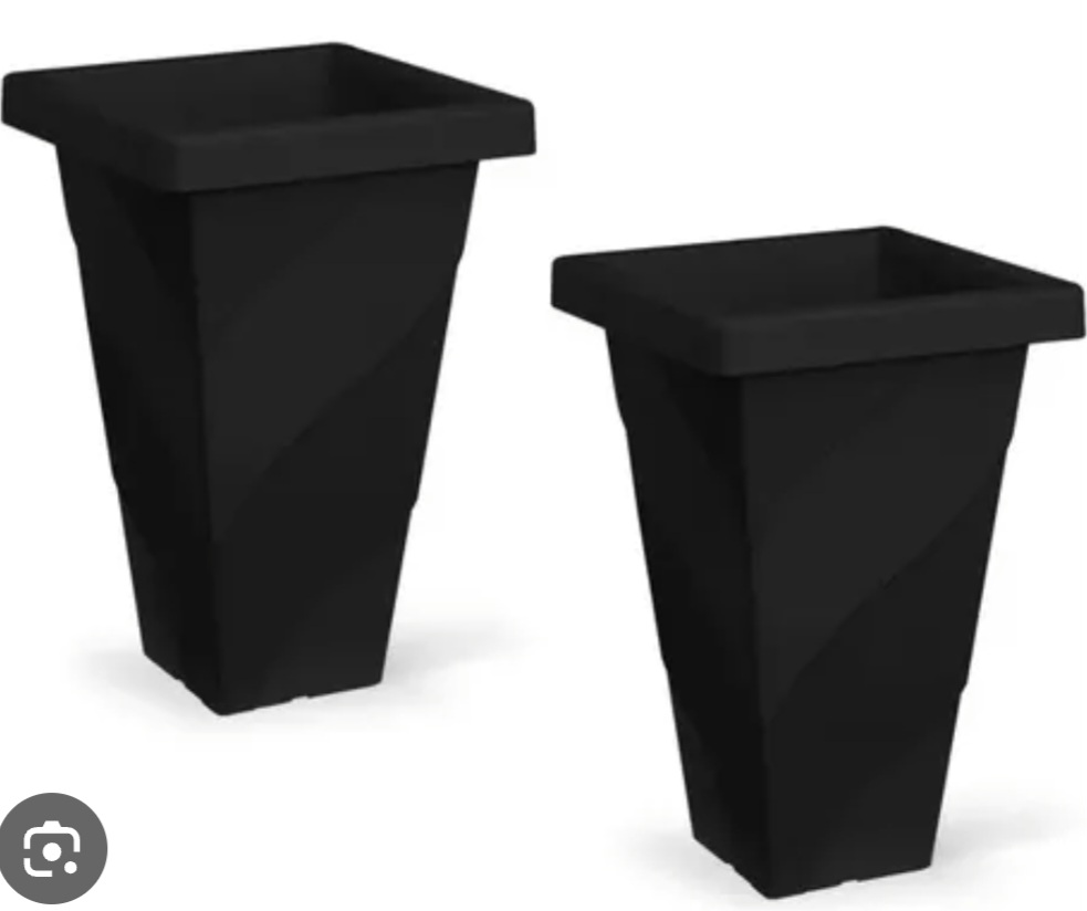Kit com 2 Vasos Roma Quadrado 16,5lts