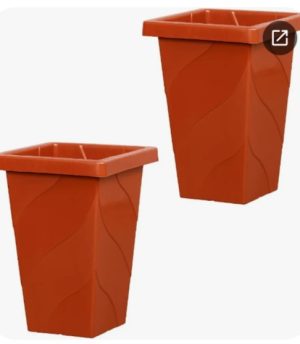 Kit com 2 Vasos Roma Quadrado 16,5lts